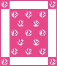 Delta Zeta Greek Letter Blanket