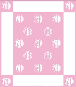 Gamma Phi Beta Greek Letter Blanket