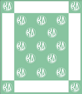 Kappa Delta Greek Letter Blanket
