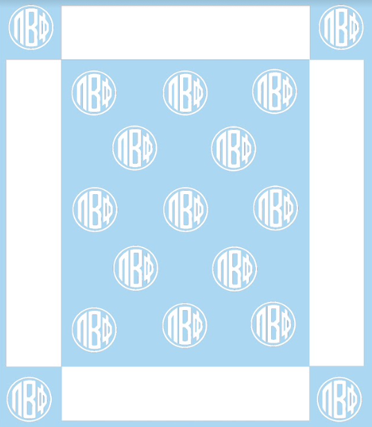 Pi Beta Phi Greek Letter Blanket