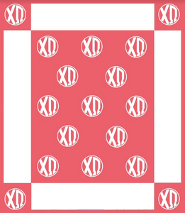 Chi Omega Greek Letter Blanket