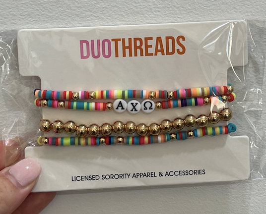 Alpha Chi Omega Beaded Bracelets