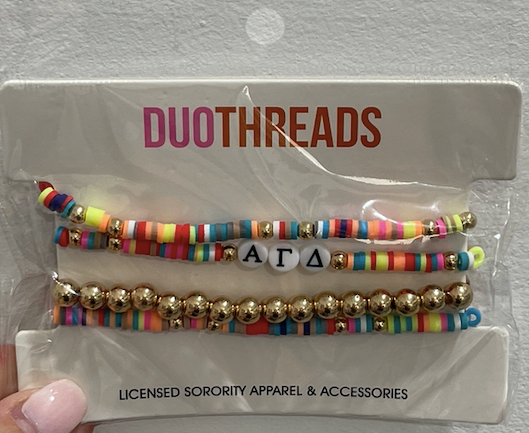 Alpha Gamma Delta Beaded Bracelets