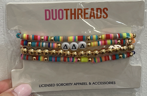 Delta Delta Delta Beaded Bracelets