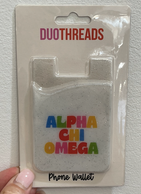 Alpha Chi Omega Shimmer Phone Wallet
