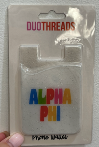 Alpha Phi Shimmer Phone Wallet