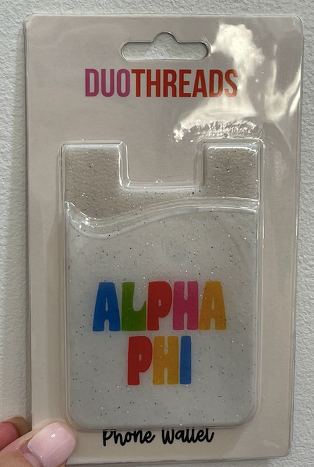 Alpha Phi Shimmer Phone Wallet