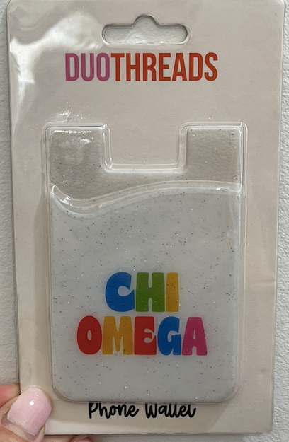 Chi Omega Shimmer Phone Wallet