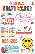 Delta Zeta Colorful Sticker Sheet