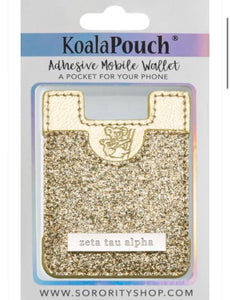 Zeta Tau Alpha Sparkle Phone Wallet-Gold