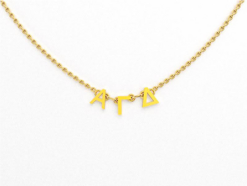 Alpha Gamma Delta Greek Letter Necklace