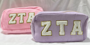 Zeta Tau Alpha Chenille Cosmetic Bag
