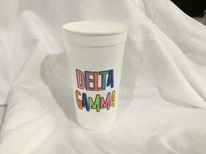 Delta Gamma Colorful Stadium Cup