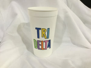 Delta Delta Delta Colorful Stadium Cup
