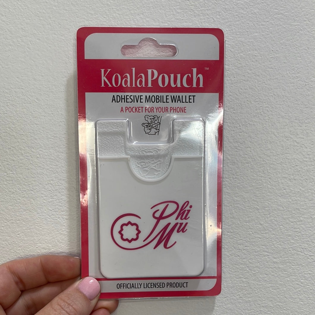 Phi Mu Logo Phone Wallet