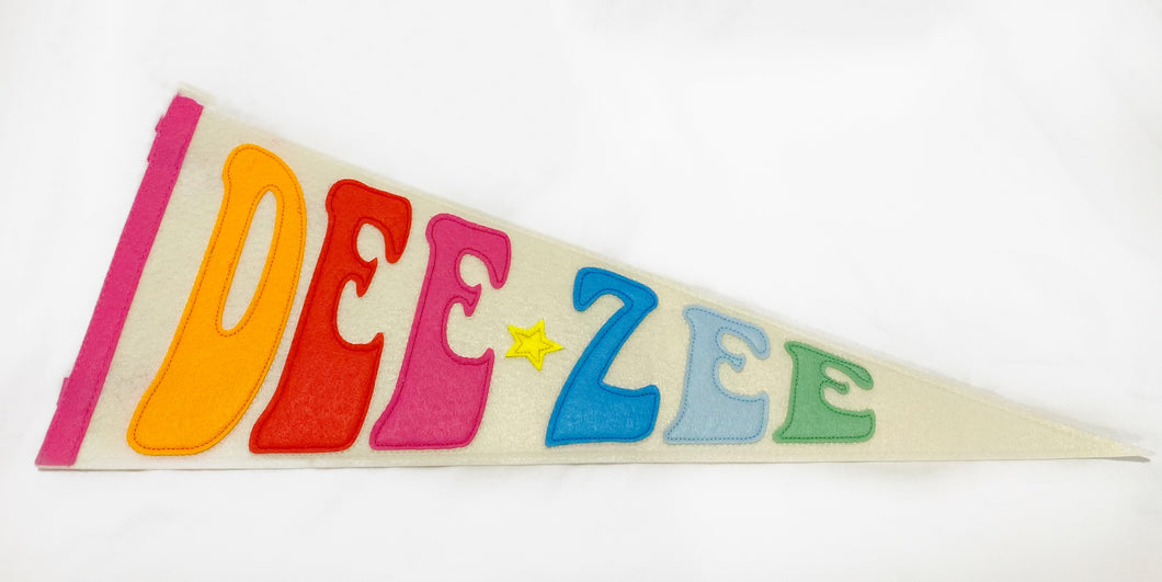 Delta Zeta Pennant Flag