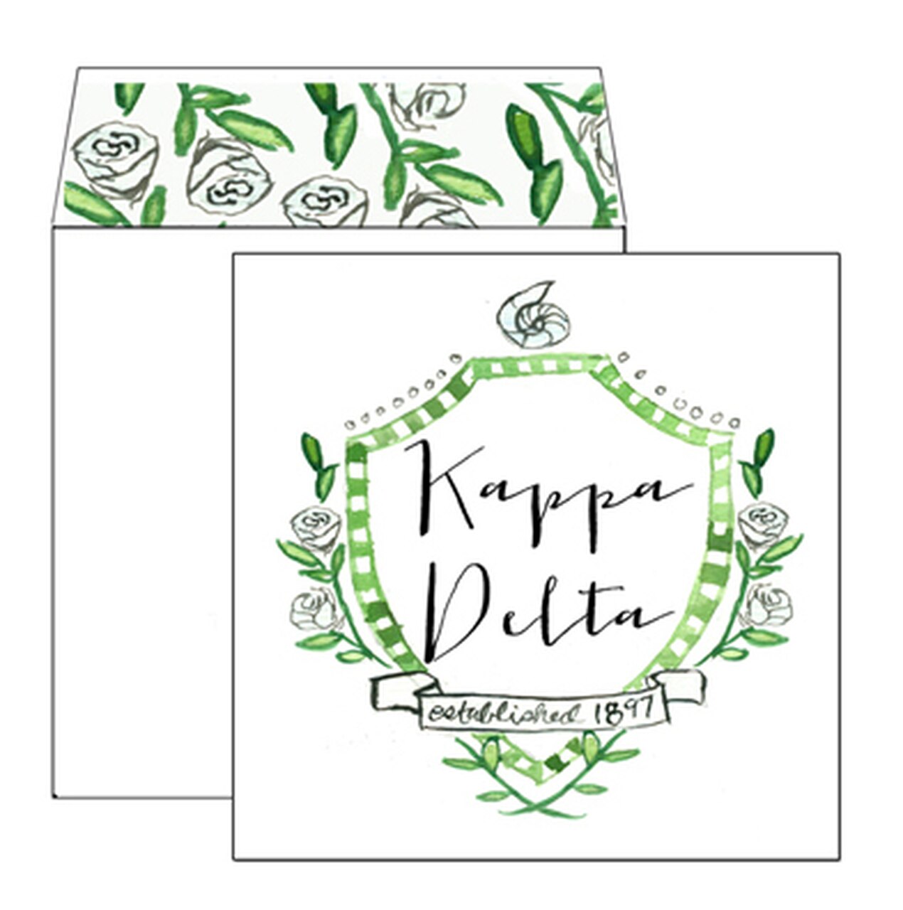 Kappa Delta Motif Greeting Card