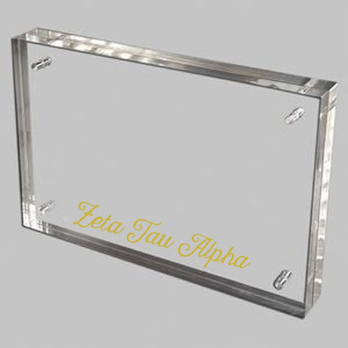Zeta Tau Alpha Gold and Acrylic Picture Frame